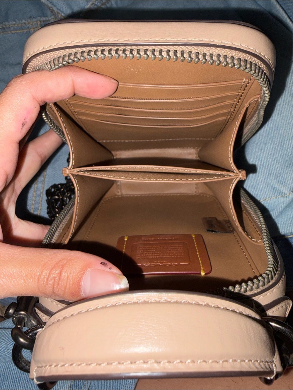 Coach bag taupe alie woven crossbody - Picture 6 of 6